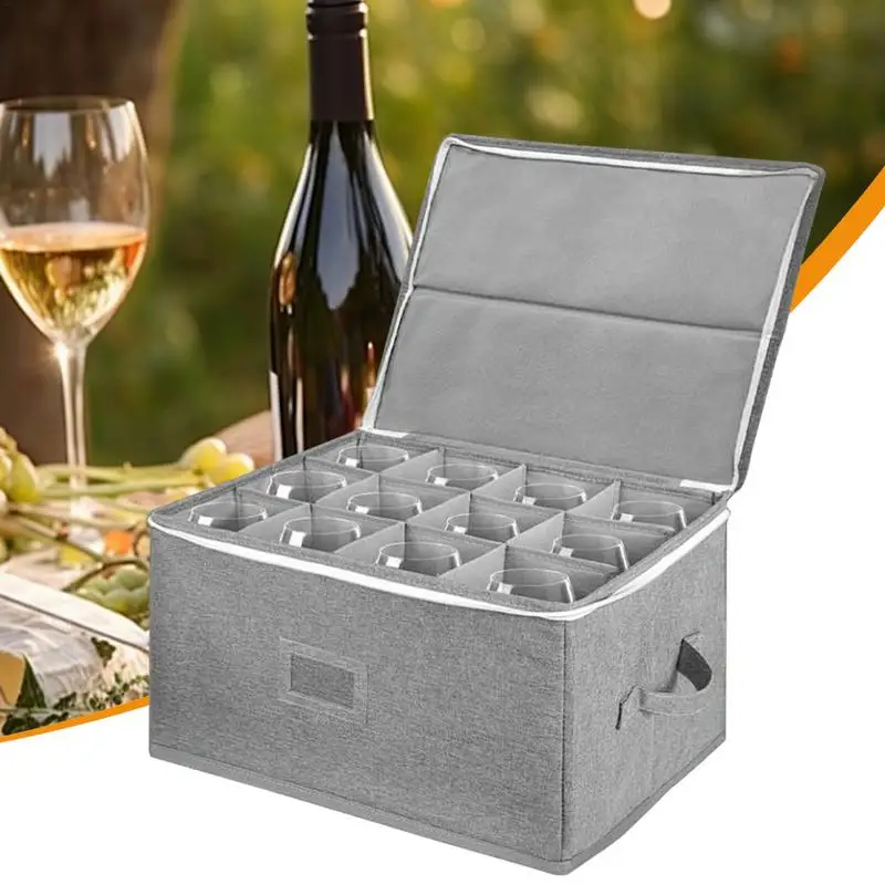 Wine Glass Storage Box With Dividers China Storage Containers Moving Supplies Cup Storage Organizer Fine China Storage 2