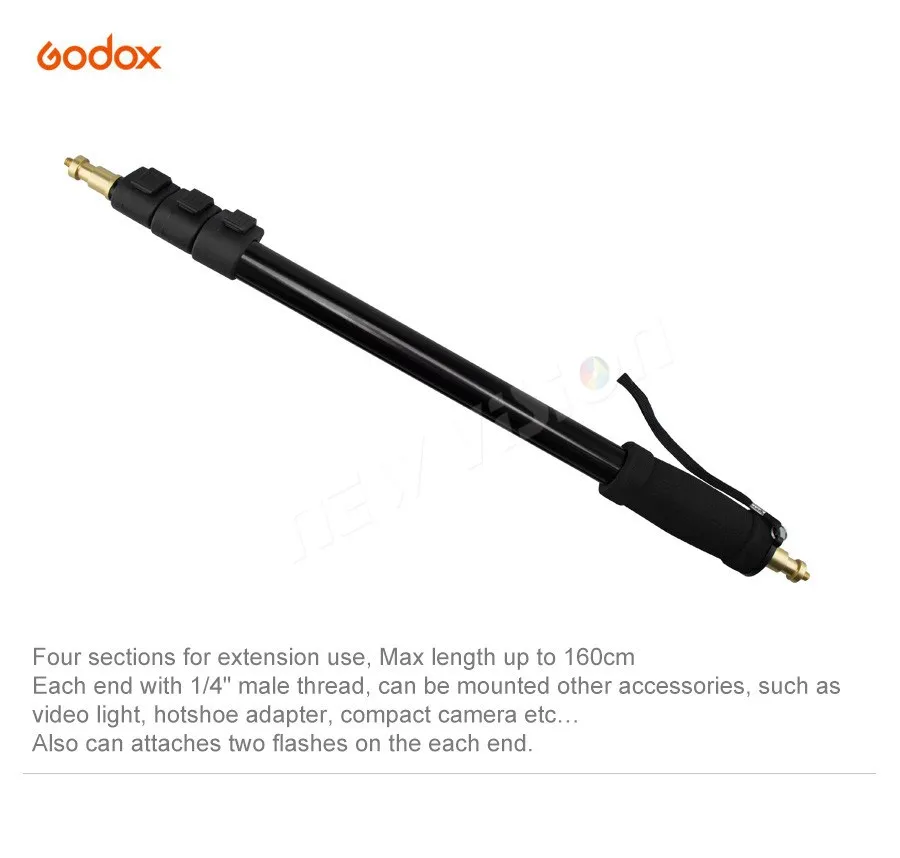 Light Boom Pole Stick AD-S13 55-160cm 1/4 Male Thread for WITSTRO Flash AD180 AD