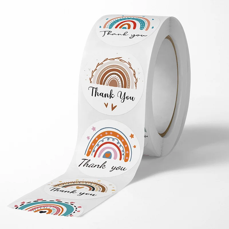 500Pcs Round Thank You Stickers for Envelope Seal Labels Gift Packaging decor Birthday Party Scrapbooking Stationery Stickers