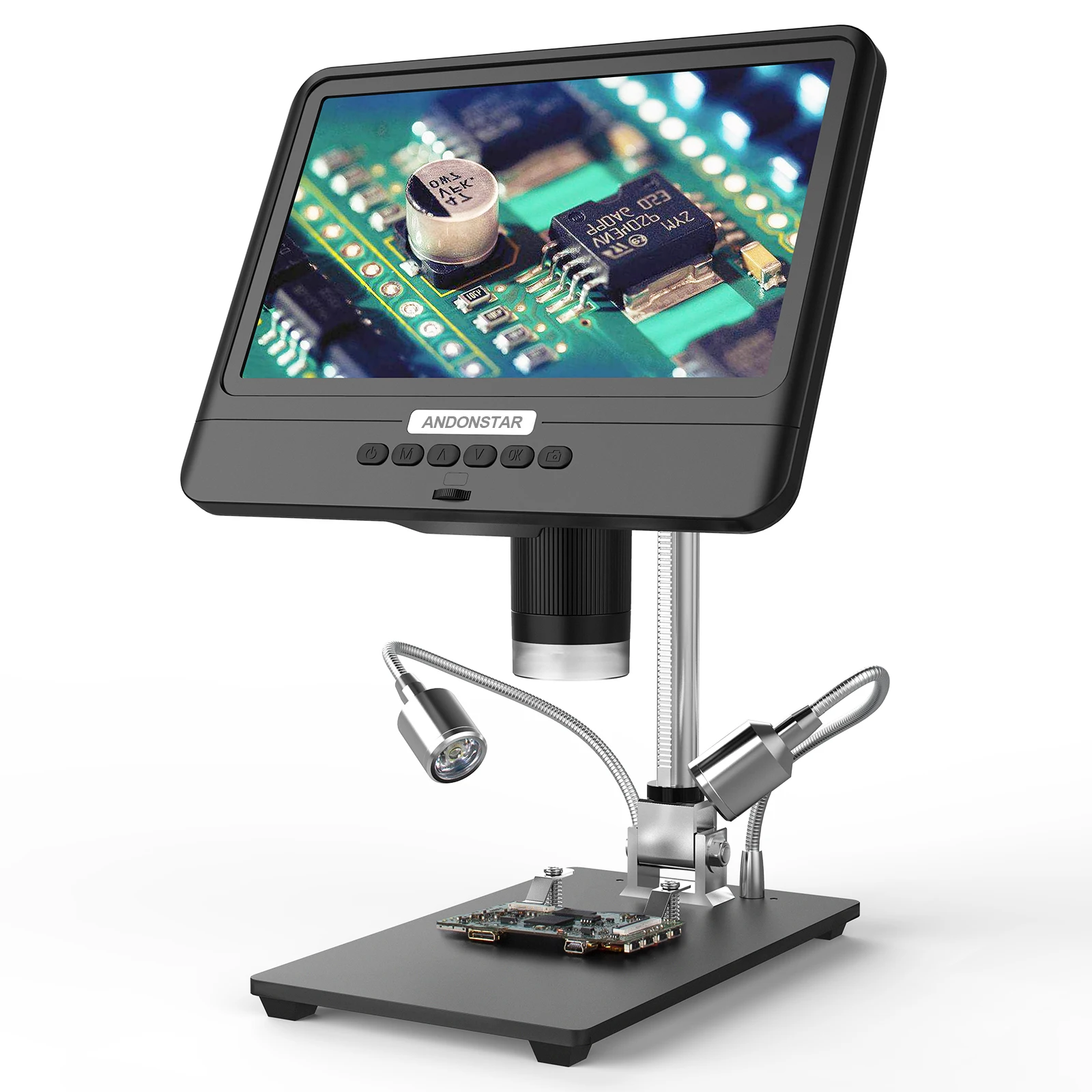

Andonstar AD208S/AD208 5X-1200X Digital Microscope 8.5 Inch LCD Display Screen 1280 * 800 Adjustable 1080P Scope Soldering Tool