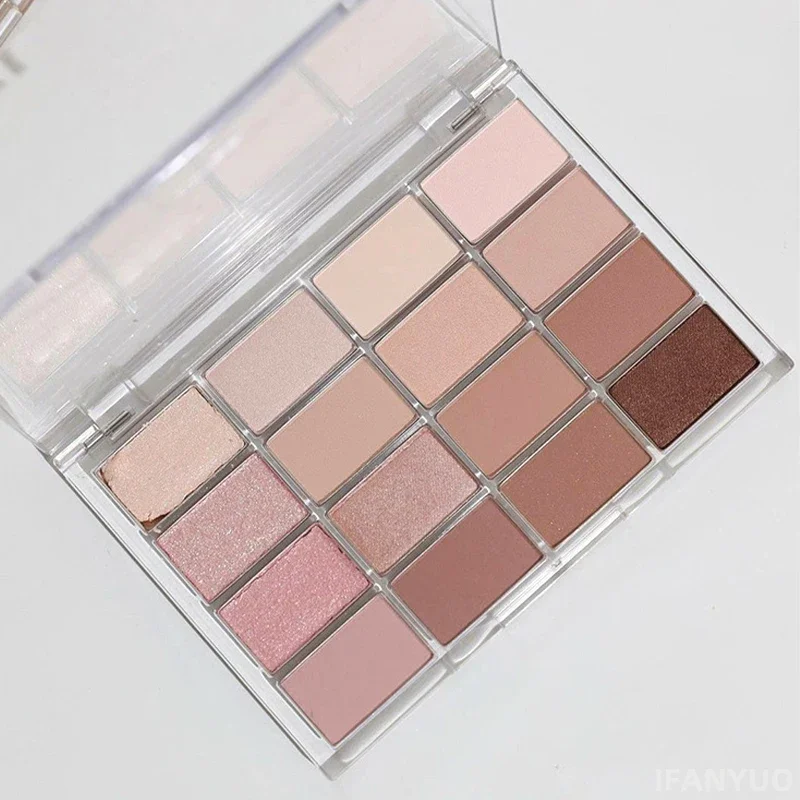 20-Color Korean eyeshadow palette matte pearlescent low saturation long lasting brown pink glitter eye shadow eye makeup palette eye shadow plate