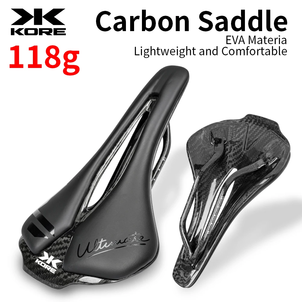 KORE Ultra-Light Carbon Saddle EVA Cushion Road Triathlon Gravel Mountain