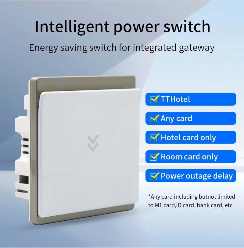 ES3-Wifi TTHotel 40A Energy Saving Switch Saver AC180-250V 2.4GHz S50 Card Power