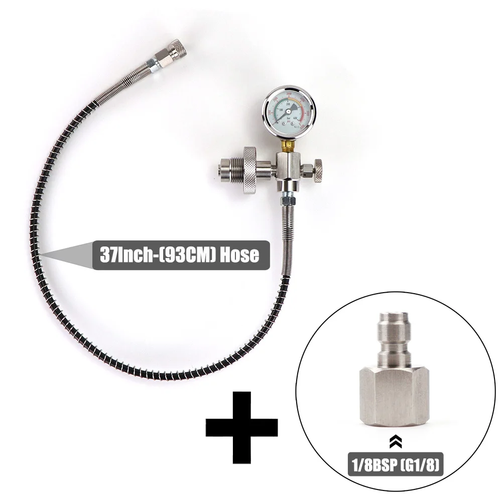 Station de remplissage de plongée Din HPA, adaptateur de charge avec déconnexion rapide, grande bouteille en acier inoxydable à petite bouteille  18