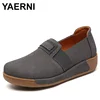 2024 Women Mother Female Genuine Leather Shoes Platform Flats Loafers Slip On Korean Plus Size 40 Vulcanized Shoes 1