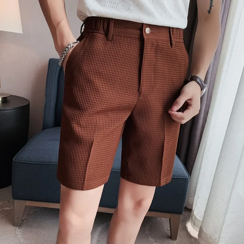 Men's Casual Ice Silk Suit Shorts Lightweight Summer Thin Style Slim Fit Smooths Your Silhouette Men's Short Trousers men pants