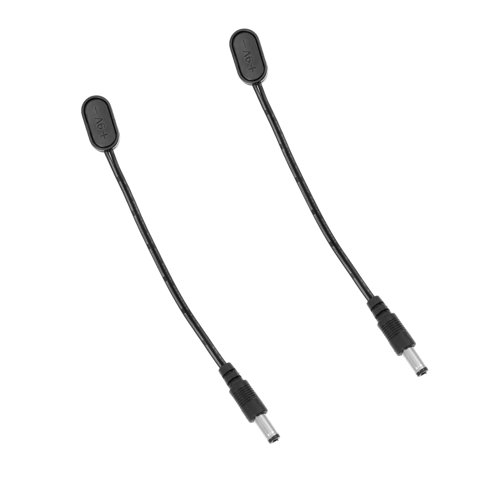2pcs 배터리 케이블 남성 플러그 9V 변환기 악기용 이펙터 액세서리 전문 내구성 경량