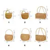 Imitation Rattan Kitchen Storage Basket with Handle Brown Wall Hanging Basket Sundries Organizer Toilet Rack 6