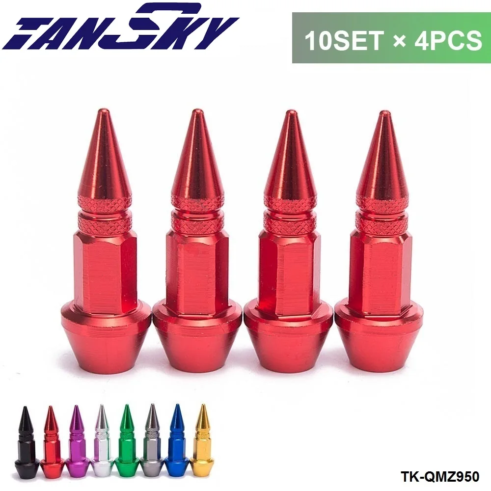 10 Set Spike Shape Auto Bicycle Tire Valve Cap Valve Stem Caps Wheel