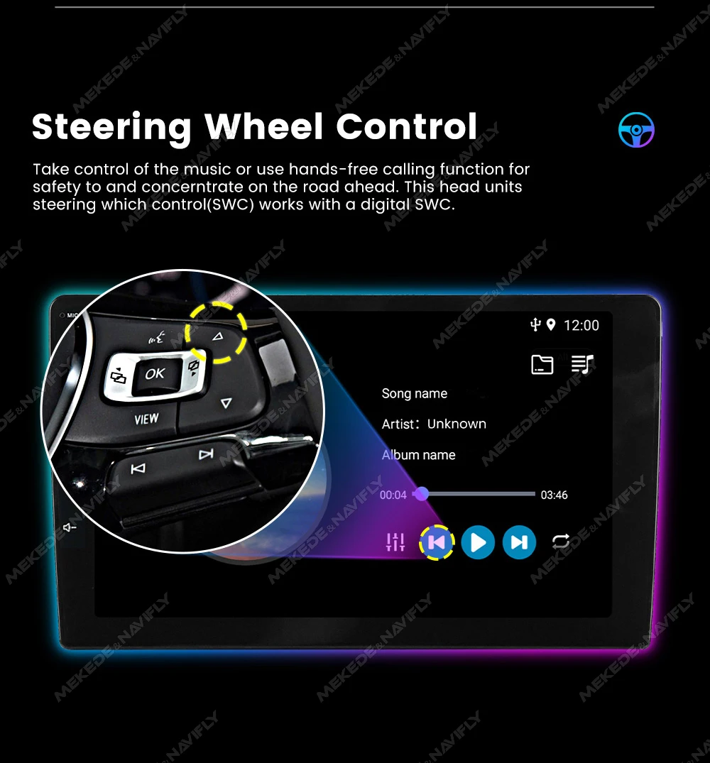 NaviFly автомагнитола 2din Беспроводной Carplay для Volkswagen VW polo ...
