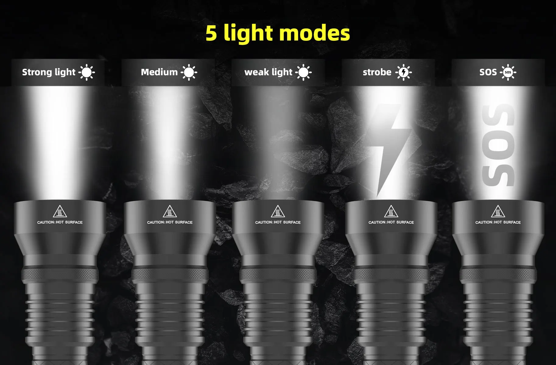 Description Picture 5 of itemLED Dive Light Scuba Dive Flashlight Super Bright L2 LED Underwater Flashlights for Diving Waterproof Submersible Flashlight