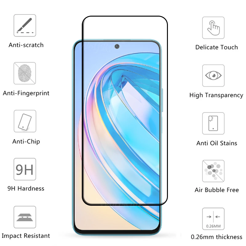 Premium 4-in-1 Tempered Glass Screen and Lens Protector with Full Glue Cover - HD 9H Durability