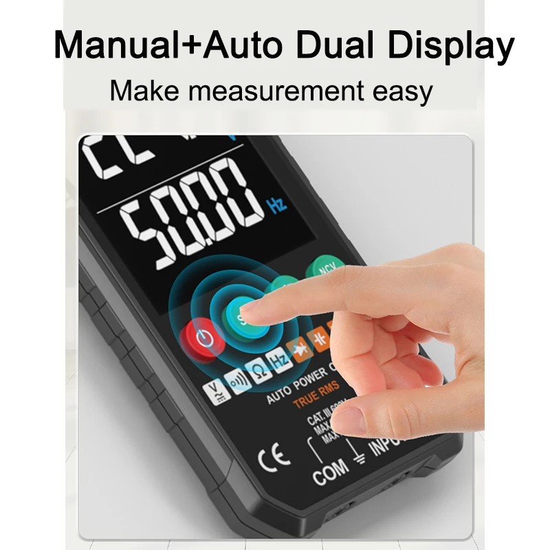 Digital Multimeter Professional Smart AC DC Voltmeter Auto Range True RMS Temp Capacitance ohm Hz NCV Multimetro Digital tester