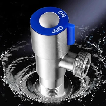 Rubinetti per lavabo da bagno Rubinetti Valvola di arresto angolare Ottone Finitura nera G1/2 "Valvola di intercettazione Bagno WC Bidet Doccia Rubinetto dell'acqua 1