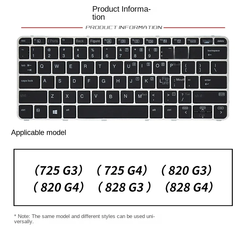 Sostituire Applicabile Per Tastiera Notebook Hp 725 G3 725 G4 820 G3 820 G4 828 G3 828 G4