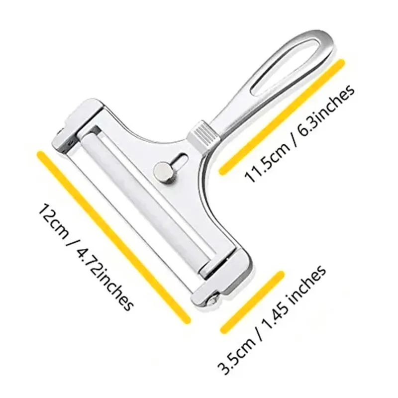 Cheese Slicer ANYOHOE with 1 Extra Stainless Steel Wire Adjustable Thickness for Soft and Semi-Hard Cheeses