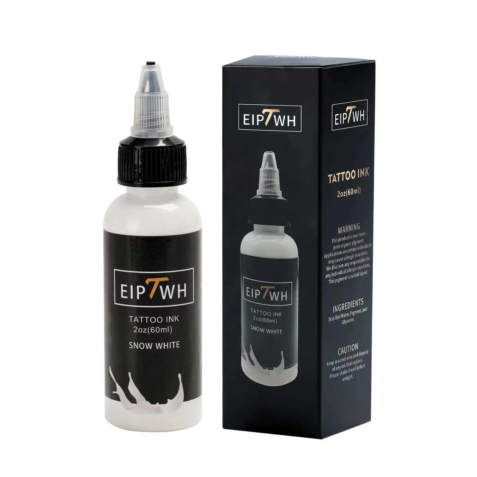Tattoo Ink 2oz (60ml) Black And White Tattoo Colorant Professional Consumable Dye Set