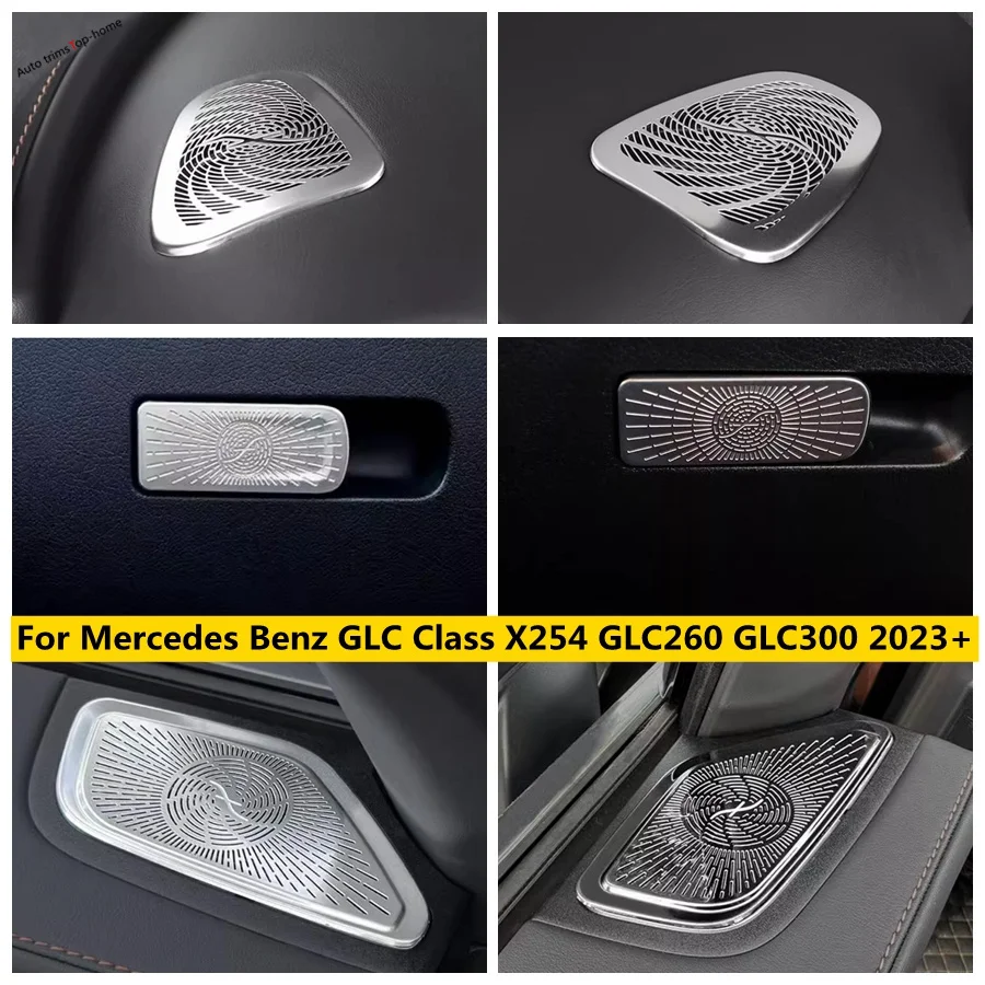 

For Mercedes Benz GLC Class X254 GLC260 GLC300 2023 2024 Dashboard AC Air Vent / Glove Box / Door Speaker Cover Trim Accessories