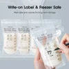 NCVI Breastmilk Storage Bags, 6 Oz Milk Freezer Bags for Long Term Breastfeeding Storage, Temperature Sensing, BPA Free 6