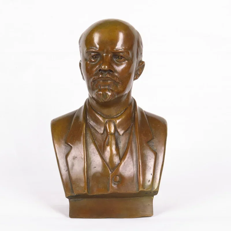 

Bronze Statue Crafts Great Man Sculpture Lenin Statue Brass Bust Living Room Office Study Decorative Ornaments