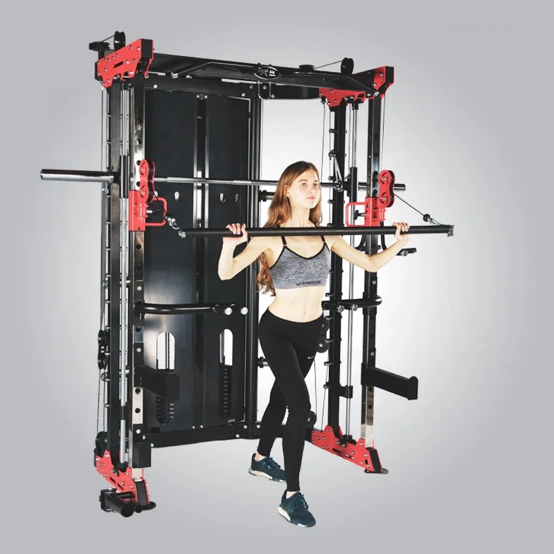 Power Rack Multifunzionale Smith Machine Trainer Gym Smith Machine Pin Load Selection Machines Dy-6000