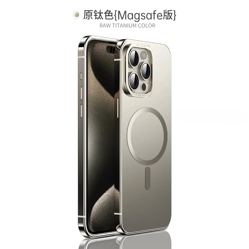 

Magsafe Original Color Iphone 15 Pro Max Case Ultra-thin Magnetic Shockproof Waterproof for Iphone 15 Pro Titanium in The Frame