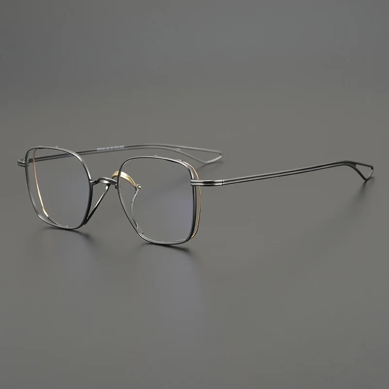 

Retro glasses frame men top quality pure titanium vingage big face optical eyewear Myopia reading women personalized eyeglasses