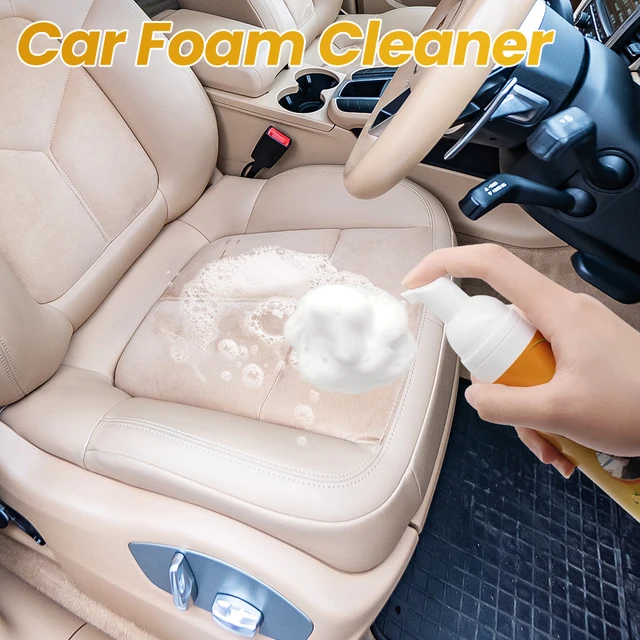 Car Interior Foam Cleaner Protectant Interior Parts Dashboard Leather Floor  Mats Fabric Waterless Washing Detailer Car Detailing - Leather & Upholstery  Cleaner - AliExpress