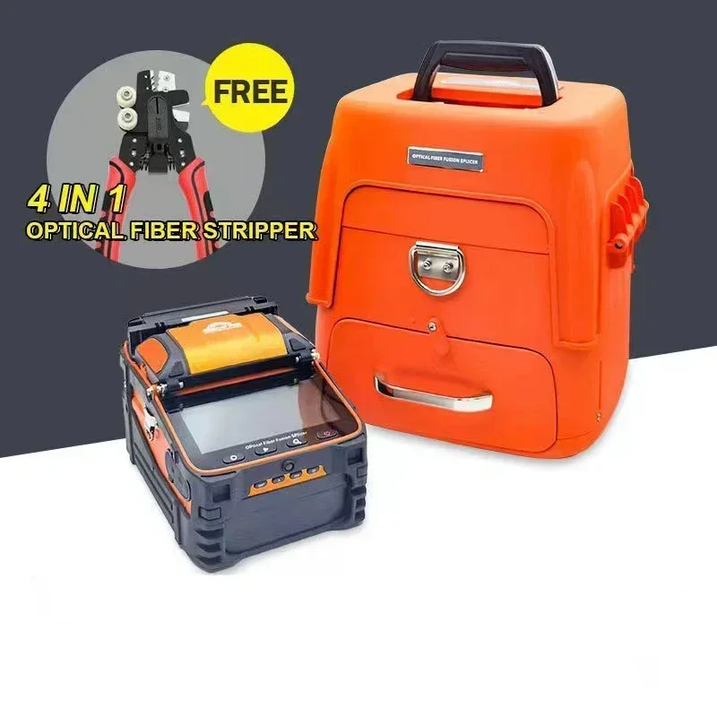 New AI-9 signal light fiber fusion splicer 10 languages freely switch built-in optical power meter and VFL5.0