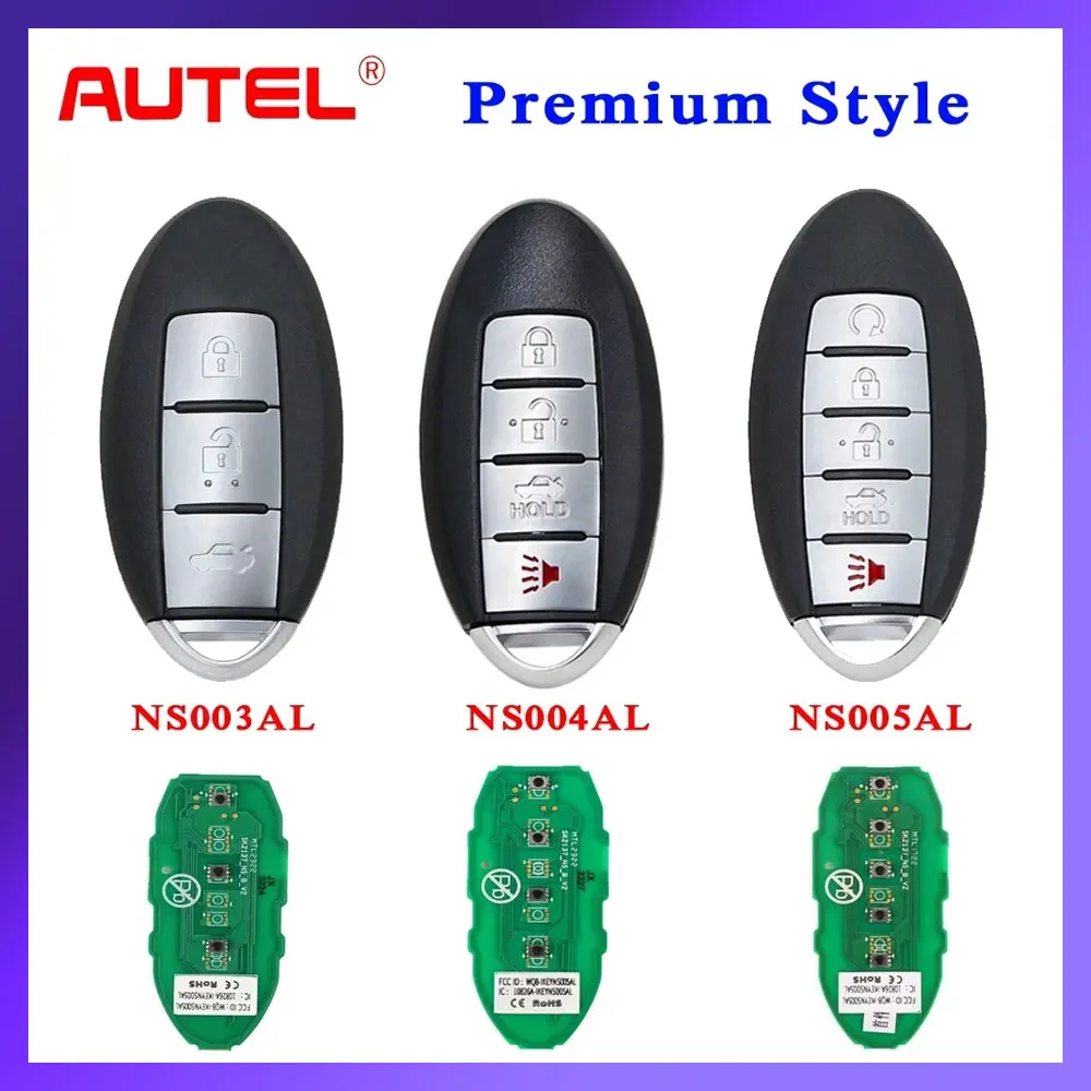 

AUTEL MAXIIM IKEY Premium Style Smart Key for Nissan NS003AL NS004AL NS005AL Used with MaxiIM KM100 KM100E IM508 IM608 PRO