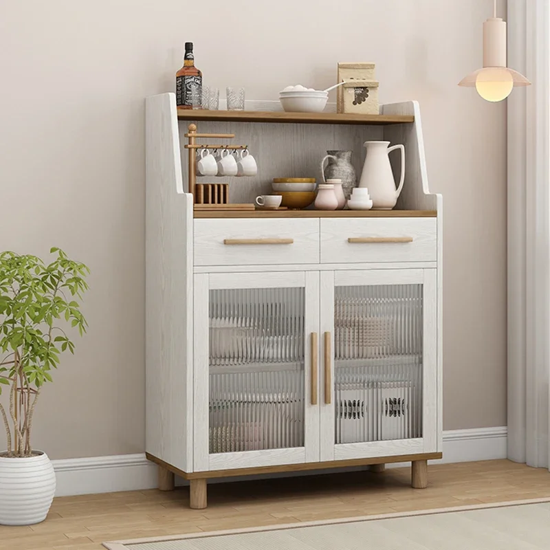 Sideboard Furniture Organizer Room Sideboards White Angle Shelf Industrial Living Kitchen Storage Two-door Cabinet et LT