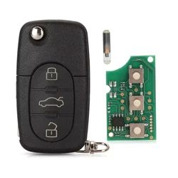 Enhanced Car Remote Flip Key 433MHz with ID48 Chip - 3 Button - 4D0837231K (Full remote key)