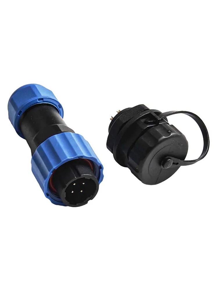 SP16 Waterproof Circular Socket Connector IP68 Rated with 2 to 9 Pins Essential for Low Frequency Applications