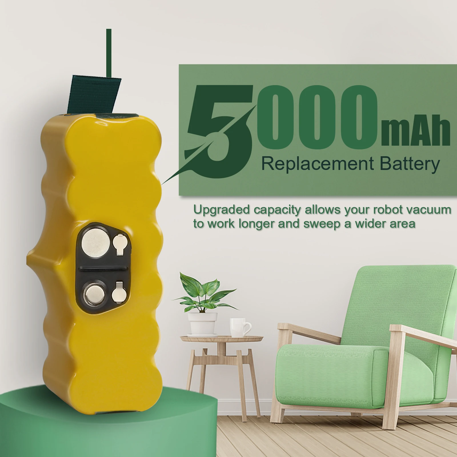 Bateria para Irobot Roomba 14.4 v 5000mah para Irobot Roomba 500 600 700 800 900 Series 620 650 770 780 580 - Image 2