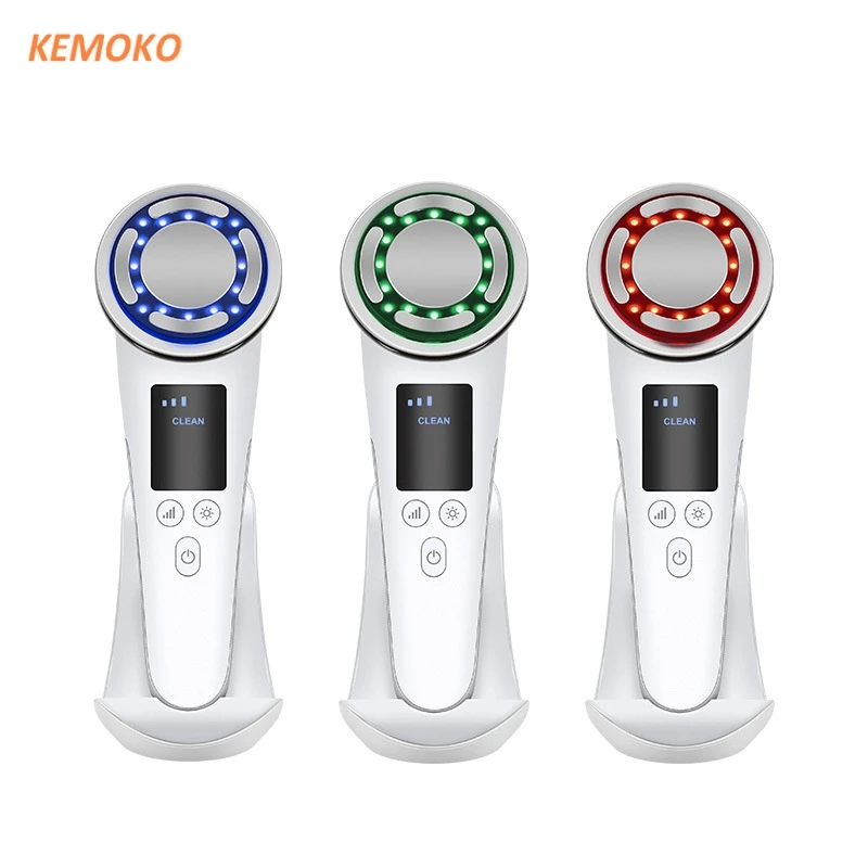 Hot Cold EMS Facial Massager Face Lifting Machine LED Photon Therapy Clean Beauty Device Wrinkle Removal Anti Aging Skin Care original epilator mini portable diy electric face body washable women men hair removal machine razor leg armpit bikini regional care clean body fresh trend shipping within 24 hours