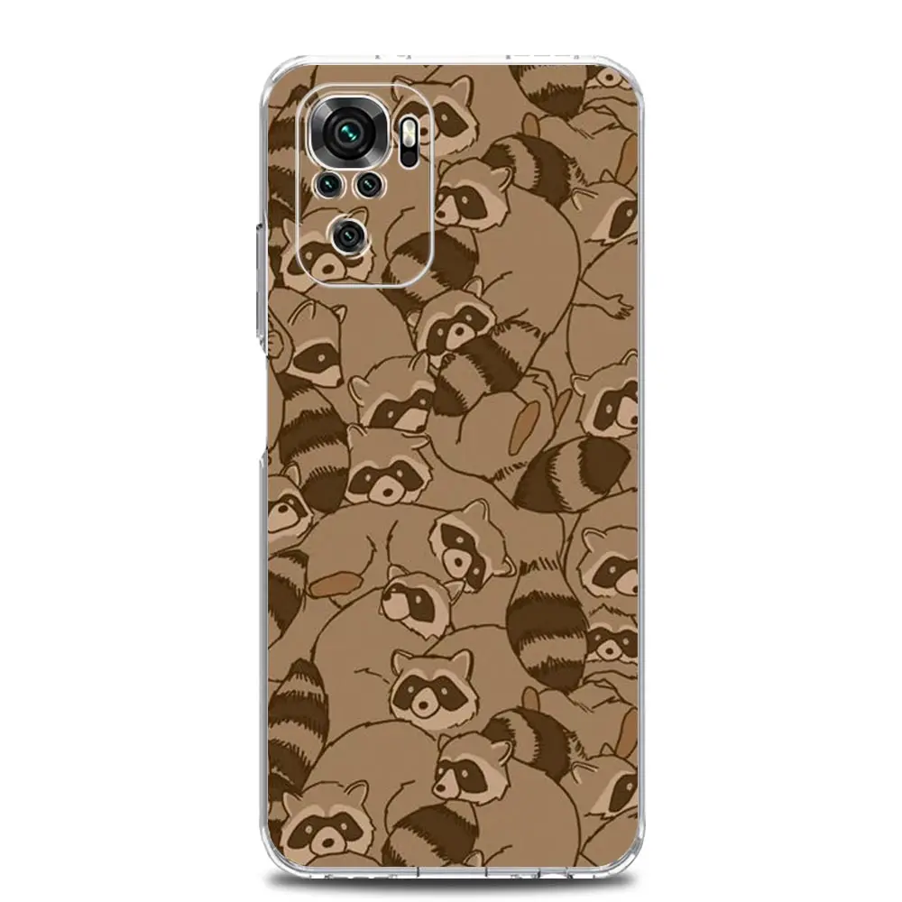 Clear Soft Phone Case with Mapache Design