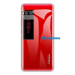 Shockproof TPU Rubber Protective Bumper Case - Flexible Shell Design for Meizu Pro 7 (Transparent)
