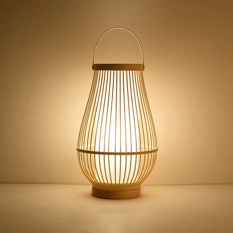

ARTURESTHOME Rattan table lamp,Japanese tatami creative portable lamp,Eye Protection Night Light Bedroom Bedside Decor,Room
