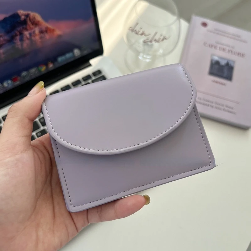 

Women Wallets PU Leather Female Purse Mini Hasp Solid Multi-Cards Holder Coin Short Wallets Slim Small Wallet Zipper Hasp