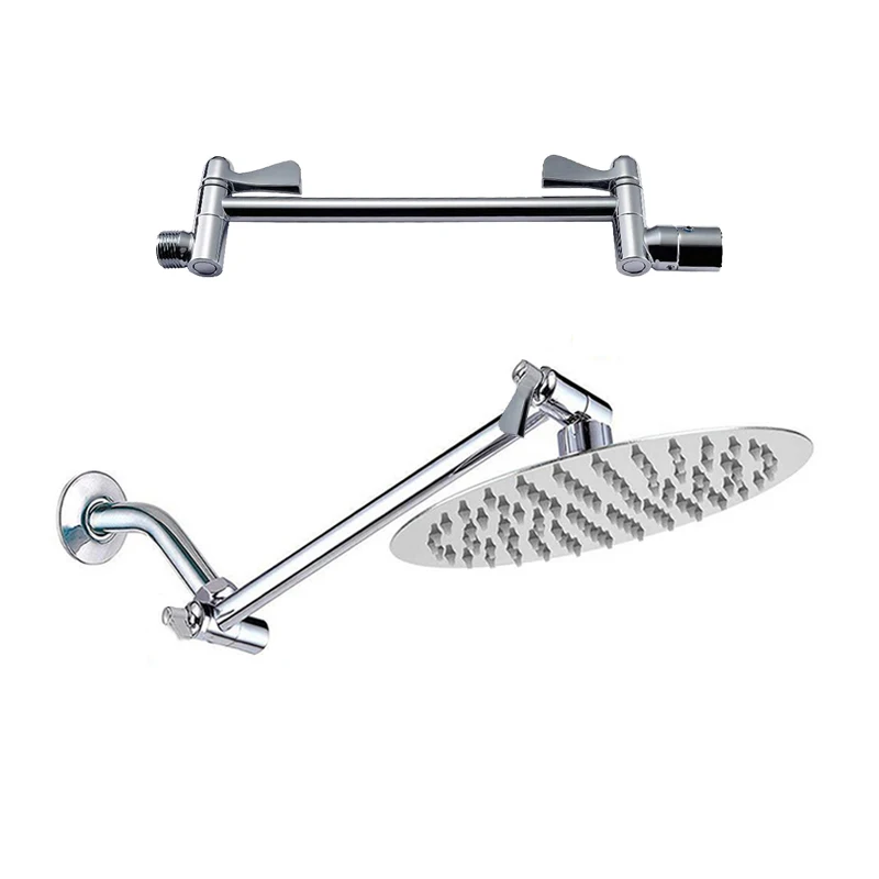 AdjustableShowerArmUniversalConnectionSolidBrassShower