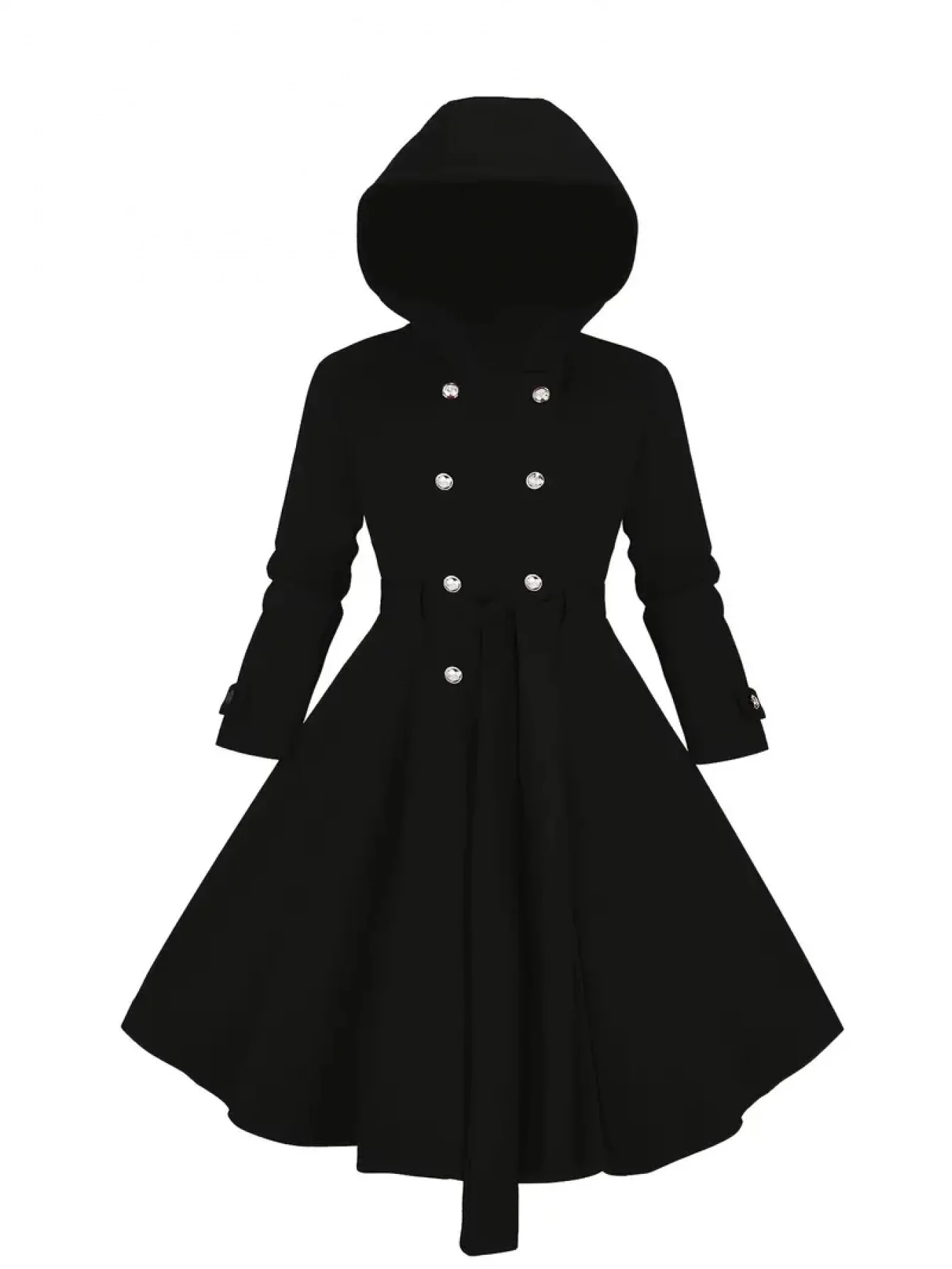 ג'קט עם כובע כפול בגודל גדול, קז'ואל, אלגנטי ומודרני לנשים בעונת הסתיו והחורף