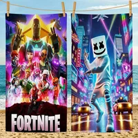 Video Game F-Fortnite Anime Beach Swimming Towel Soft Absorbent Washcloth Children's Gifts For Kids Travel Camping Gym 1