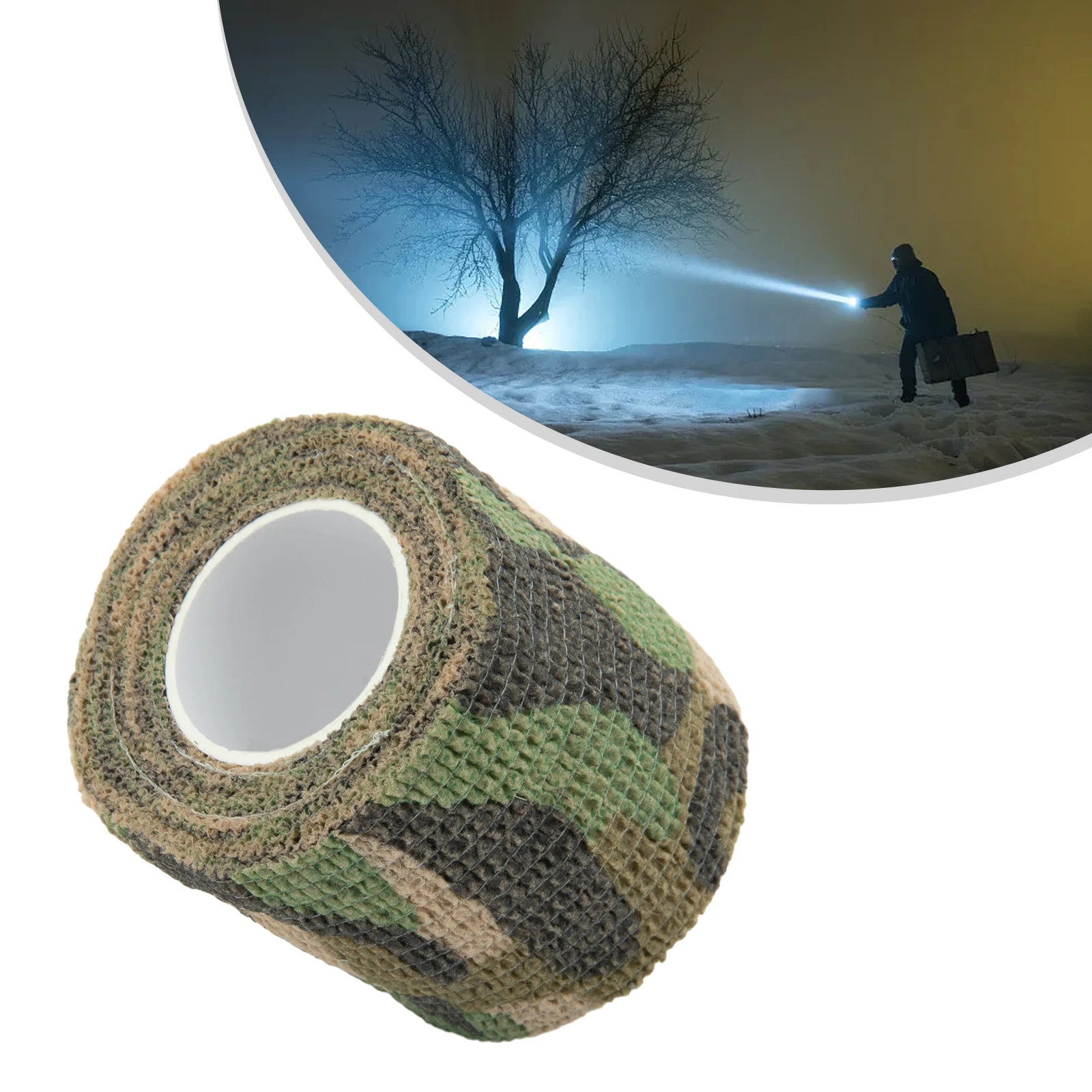 

1Pcs Camouflage Invisible Tape Camo Form Reusable Self Cling Camo Hunting Rifle Fabric Tape Wrap 5m Concealed Auxiliary Tool