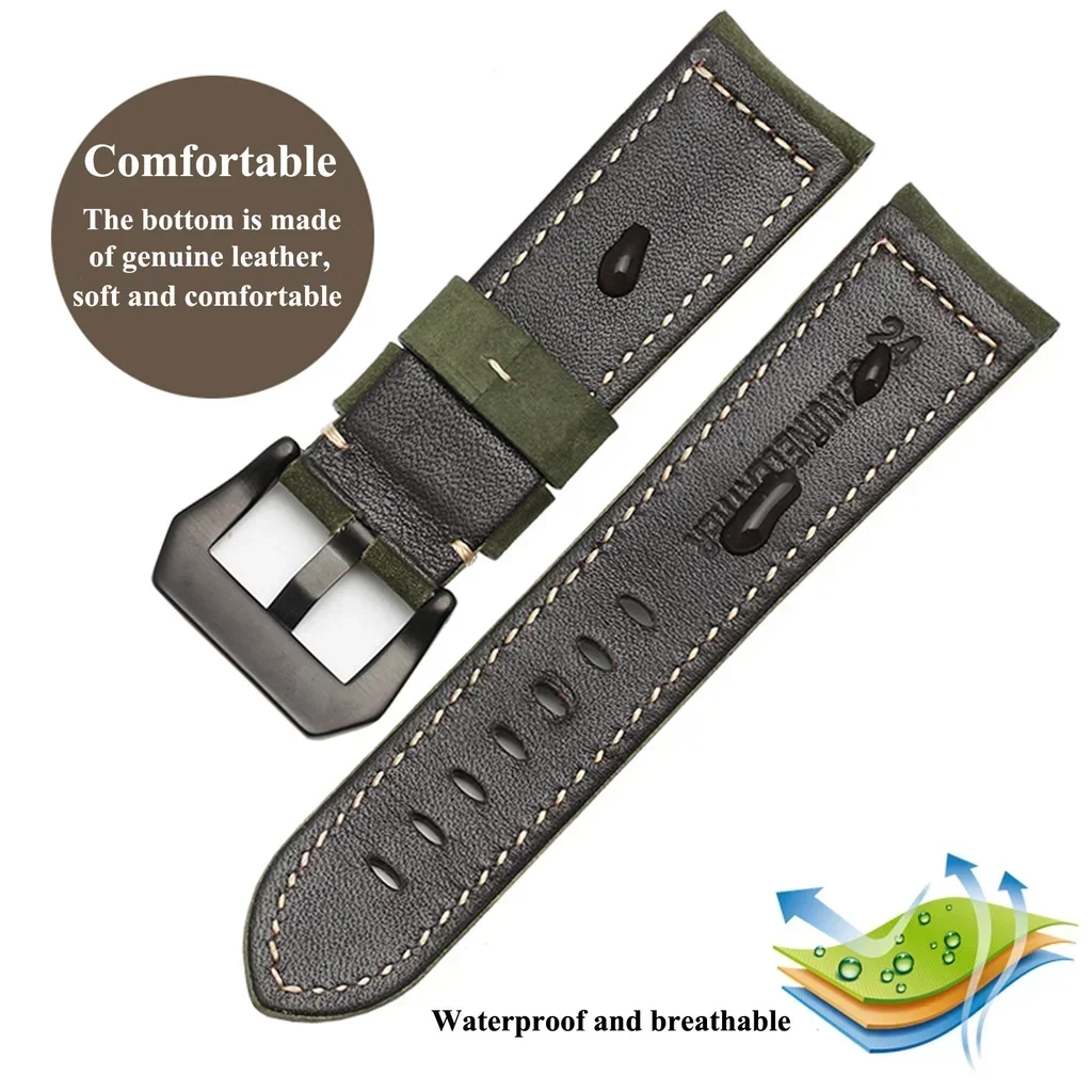 Quick Release Genuine Leather Straps - Premium Retro Band