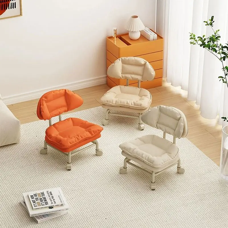 

Nordic Stool Kids Stool Backrest Chair Stool with Wheels Living Room Stool Rest Pies Office Foot Stand Home Furniture Ottomans