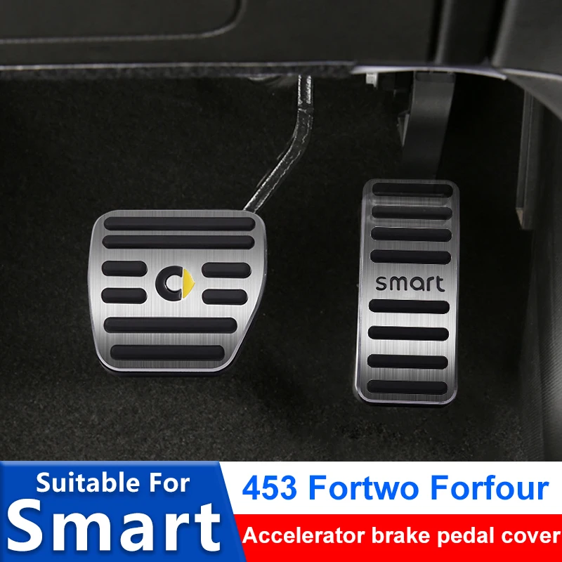

Крышка педали тормоза акселератора для Smart 453 Fortwo Forfour автомобильный Стайлинг из алюминиевого сплава аксессуары для модификации интерьера