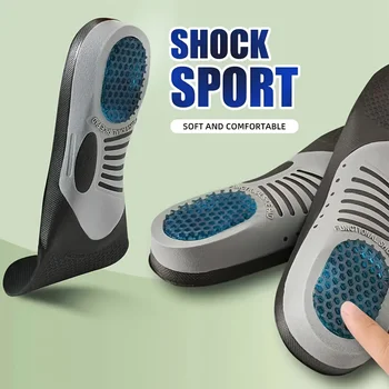1 Pair Sports & Work Insoles – Thickened, Breathable, Odor-Resistant – Support, Anti-Sprain, Cushioning – Unisex Non-Slip Basket 1