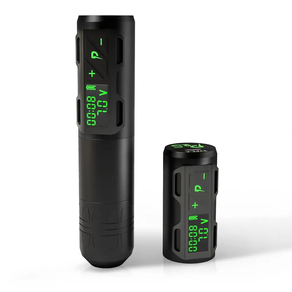 タトゥーマシン　2台 P2S Pro Brushless Motor Directly Drive Wireless Tattoo Machine