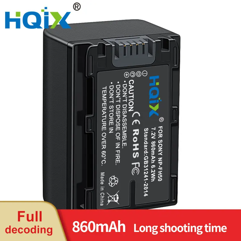 HQIX для Sony DCR-SR82E SR85E SR87E SR100 SR200 SR220 SR300 SR5E SR60 HDR-TG1E TG3 TG5 TG7 камера NP-FH50 зарядное устройство Аккумулятор