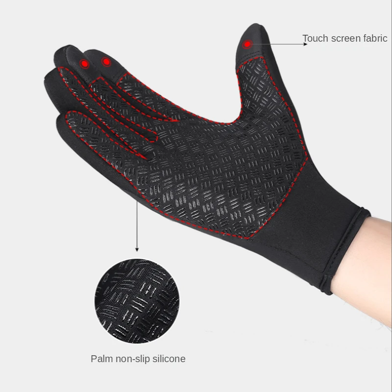 Fishing Gloves Winter Fishing gloves 3 Finger touch screen Waterproof Windproof Non-slip Warm Winter gloves Fishing accessories Pesca